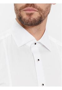 Karl Lagerfeld - KARL LAGERFELD Koszula 605036 541602 Biały Modern Fit. Typ kołnierza: dekolt w karo. Kolor: biały. Materiał: bawełna