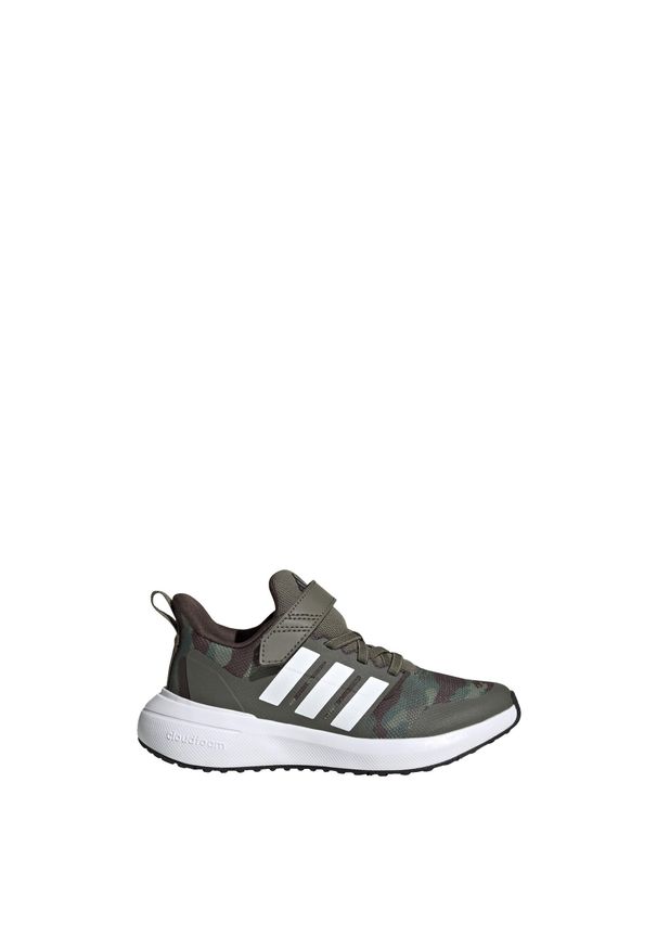 Adidas - FortaRun 2.0 Cloudfoam Elastic Lace Top Strap Shoes. Kolor: brązowy, zielony, wielokolorowy, biały. Materiał: materiał. Model: Adidas Cloudfoam