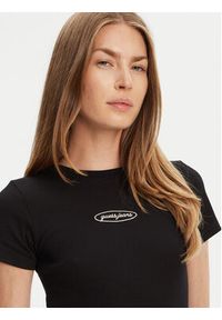 Guess Jeans T-Shirt W5YP37 KA0H1 Czarny Slim Fit. Kolor: czarny. Materiał: bawełna #4