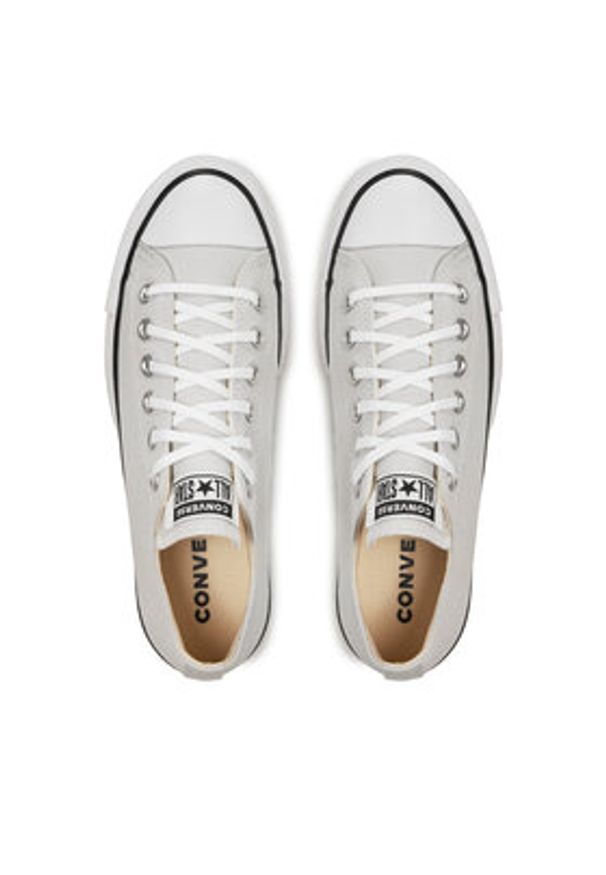 Converse Trampki Chuck Taylor All Star Lift Platform Ox A11538C Szary. Kolor: szary. Materiał: materiał. Obcas: na platformie