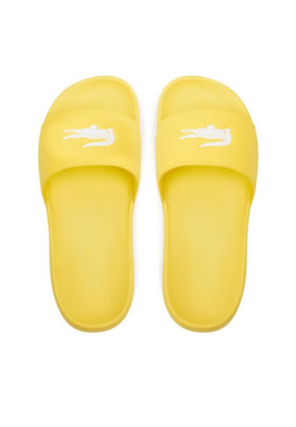 Lacoste Klapki Serve 0.0 7-49CFA0042 Żółty. Kolor: żółty. Materiał: skóra