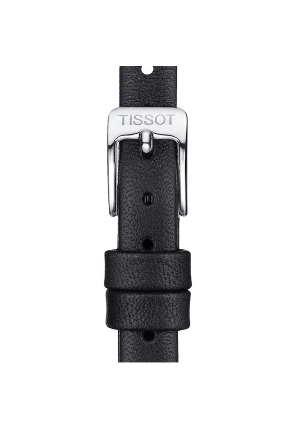 W.KRUK Tissot czarny pasek skórzany 09 mm. Kolor: czarny. Materiał: skóra. Styl: klasyczny