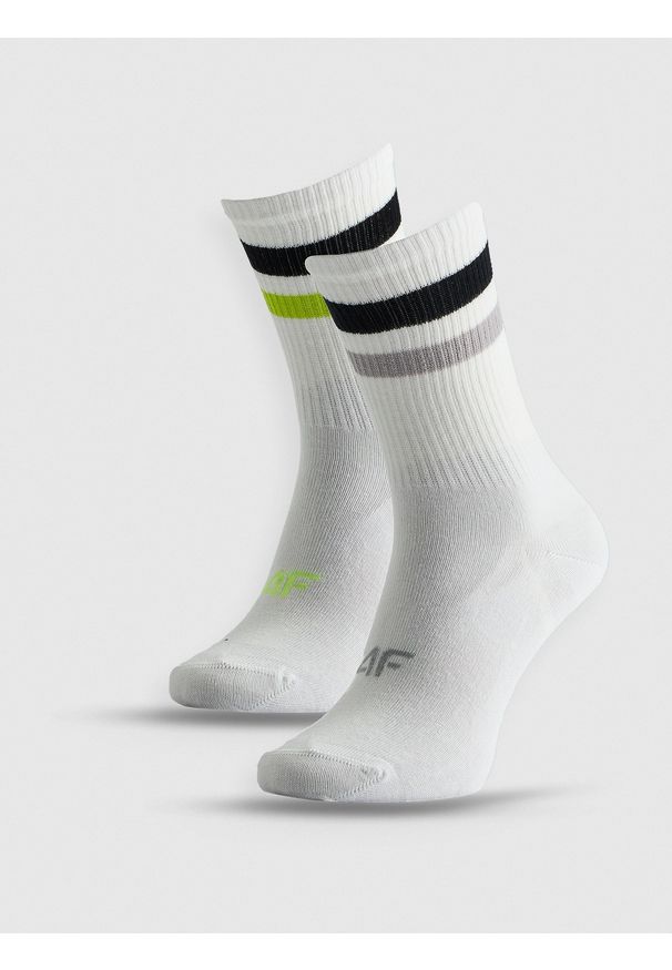 4f - 4F Skarpetki długie (2-pack) chłopięce - multikolor 38-40. Kolor: wielokolorowy. Materiał: dzianina, bawełna, materiał