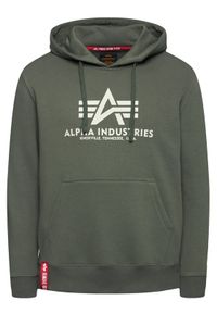Alpha Industries Bluza Basic 178312 Zielony Regular Fit. Kolor: zielony. Materiał: bawełna