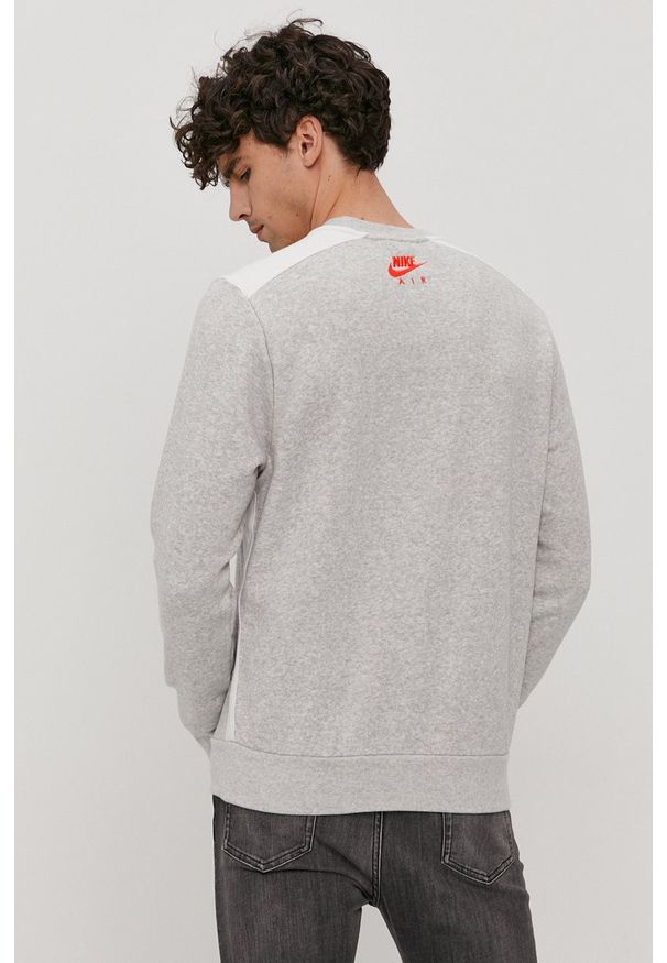Nike Sportswear - Bluza. Okazja: na co dzień. Kolor: szary. Wzór: aplikacja. Styl: casual