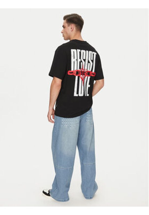Karl Kani T-Shirt Resist Love 60300349 Czarny Relaxed Fit. Kolor: czarny. Materiał: bawełna