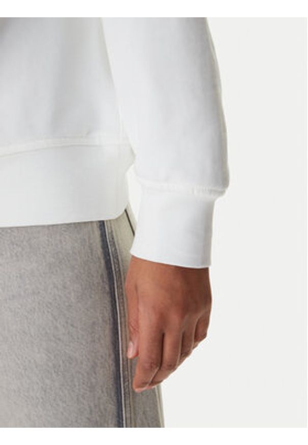 Calvin Klein Bluza Monologo LV047B234G Biały Relaxed Fit. Kolor: biały. Materiał: bawełna