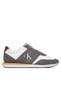 Calvin Klein Sneakersy Retro Runner Band Lth-Su HM0HM02212 Szary. Kolor: szary. Materiał: zamsz, skóra #1