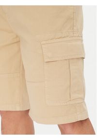 Guess Jeans Szorty materiałowe M5GD45 WGCV1 Beżowy Regular Fit. Kolor: beżowy. Materiał: bawełna