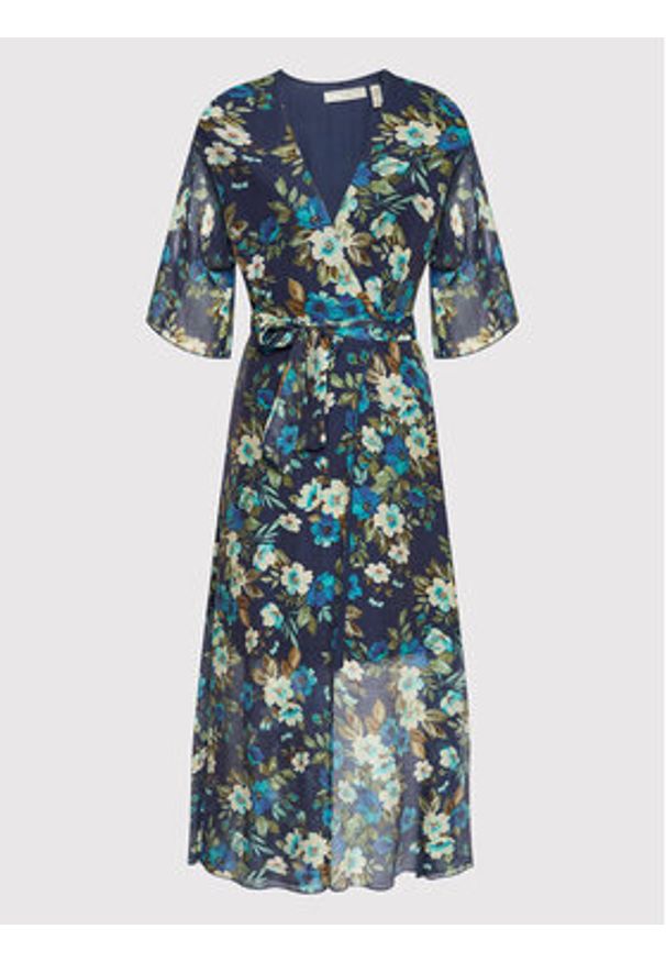 Guess Sukienka letnia W2YK38 WEPQ0 Granatowy Regular Fit. Kolor: niebieski. Materiał: wiskoza. Sezon: lato