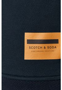 Scotch & Soda - Bluza. Typ kołnierza: bez kaptura. Kolor: niebieski. Materiał: bawełna, poliester, dzianina. Wzór: gładki #4