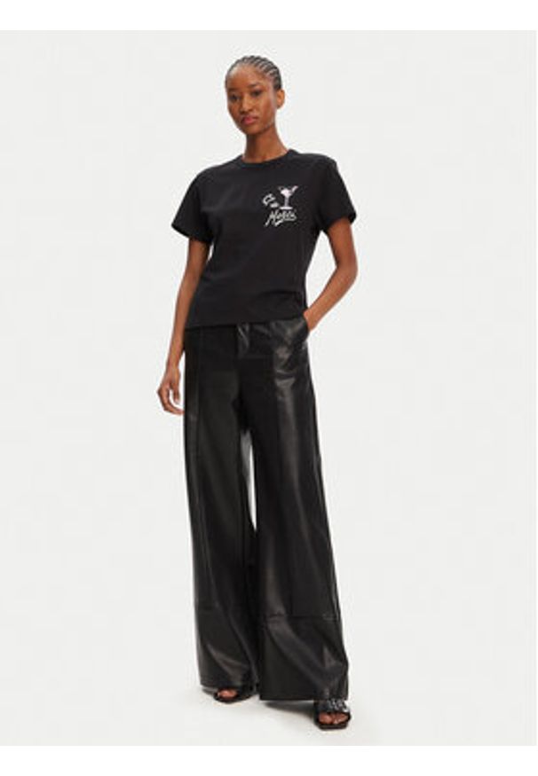 Hugo - HUGO T-Shirt Destrel_2 50544897 Czarny Loose Fit. Kolor: czarny. Materiał: bawełna