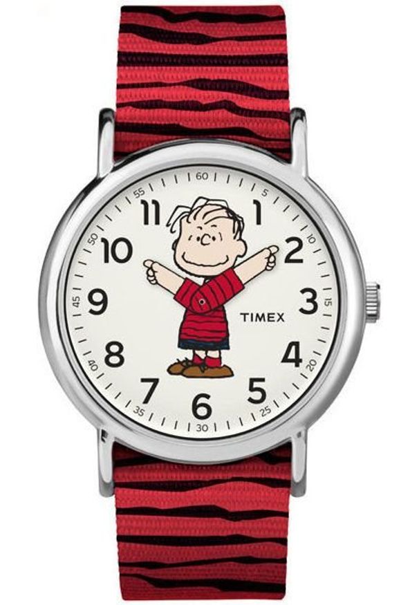 Timex Dziecięcy TW2R41200 WeekenderxPeantus Linus czerwony. Kolor: czerwony