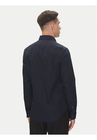 Calvin Klein Koszula Essential LV019EU000 Granatowy Slim Fit. Kolor: niebieski. Materiał: bawełna #4