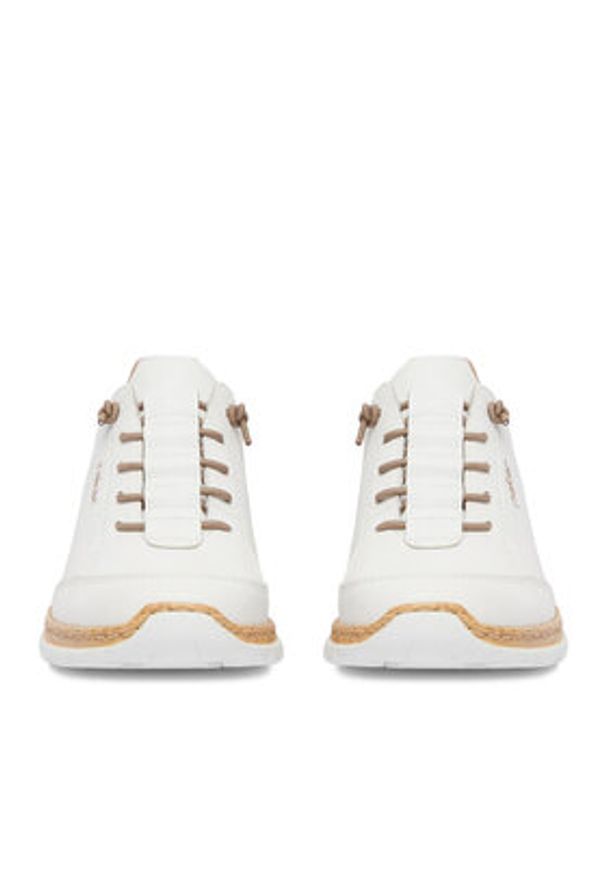 Rieker Sneakersy CEO-N42K5-80 Biały. Kolor: biały. Materiał: skóra
