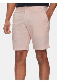 TOMMY HILFIGER - Tommy Hilfiger Szorty materiałowe Brooklyn MW0MW23563 Różowy Regular Fit. Kolor: różowy. Materiał: bawełna