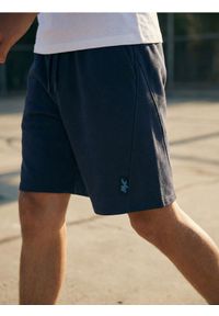 Sinsay - Szorty dresowe - granatowy. Kolor: niebieski. Materiał: dresówka #1