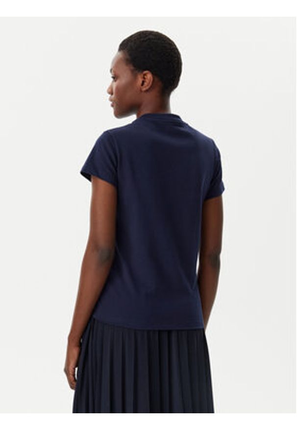 Lacoste T-Shirt TF9246 Granatowy Slim Fit. Kolor: niebieski. Materiał: bawełna