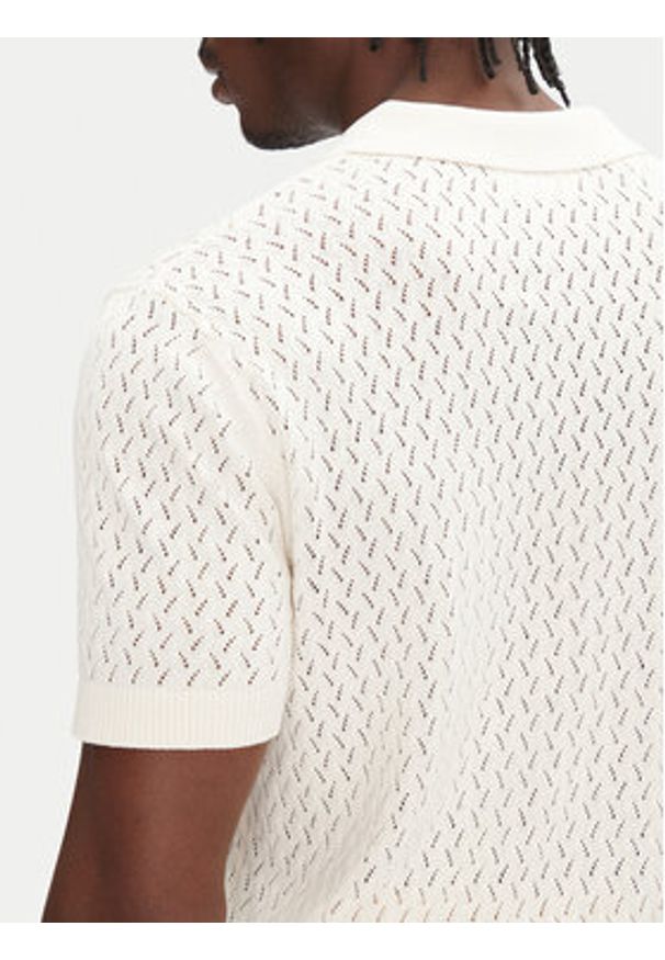 Selected Homme Sweter 16097572 Beżowy Regular Fit. Kolor: beżowy. Materiał: bawełna