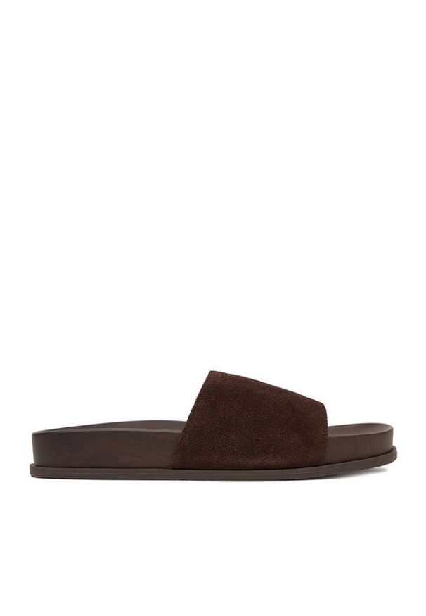 Gino Rossi - GINO ROSSI Klapki C-LZRL1390-3 Brązowy. Kolor: brązowy. Materiał: zamsz, skóra