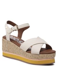 Espadryle Gioseppo Seget 65986 Off-White. Kolor: biały. Materiał: skóra