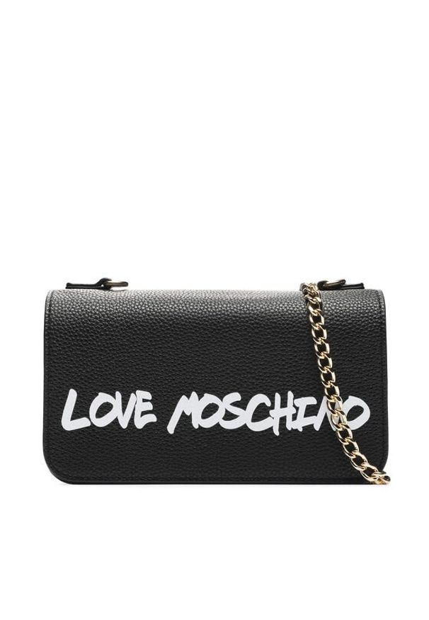 Love Moschino - LOVE MOSCHINO Torebka JC4254PP0HK1300A Czarny. Kolor: czarny. Materiał: skórzane