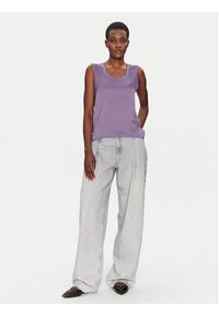 ViCOLO Bluzka TD0006 Fioletowy Relaxed Fit. Kolor: fioletowy. Materiał: wiskoza