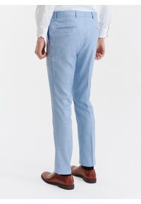 Pako Lorente - PAKO LORENTE – Niebieskie męskie spodnie garniturowe. Kolor: niebieski. Materiał: poliester, elastan, wiskoza #7