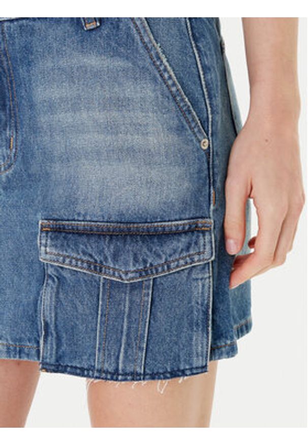 Karl Lagerfeld Jeans Spódnica jeansowa A3W12008 Niebieski Regular Fit. Kolor: niebieski. Materiał: bawełna