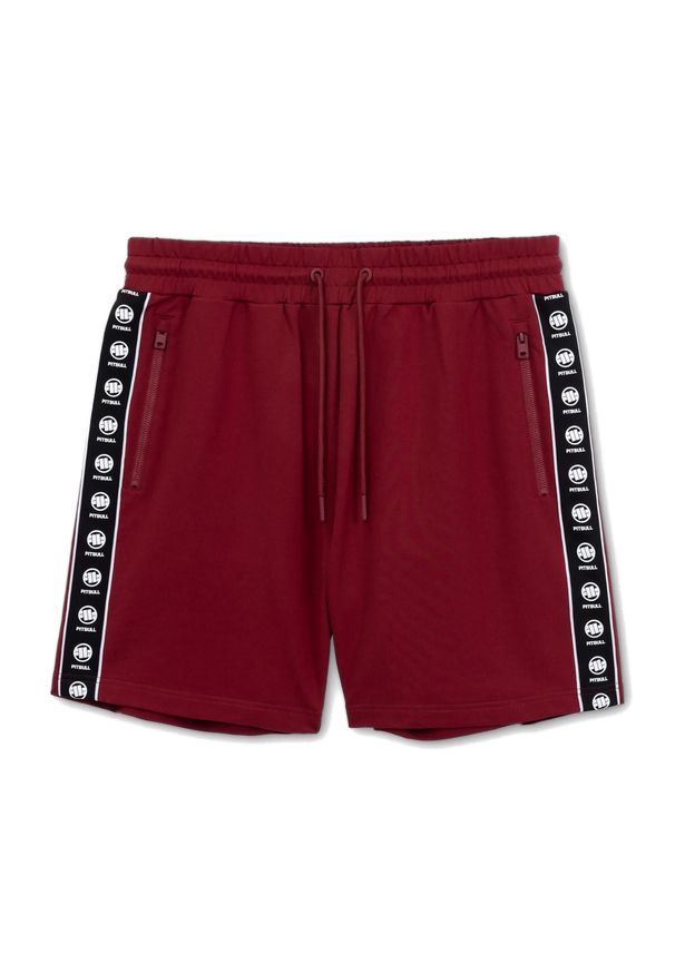 PITBULL - Spodenki męskie Pitbull Tape Nugget. Kolor: czerwony. Sport: fitness