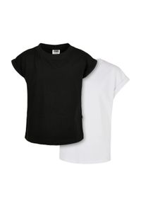 Urban Classics - Organiczna Koszulka Na Ramiączkach Dla Dziewcząt (zestaw 2 Sztuk). Kolor: czarny, wielokolorowy, biały. Długość rękawa: na ramiączkach #1