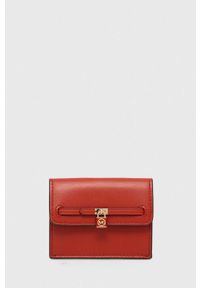 MICHAEL Michael Kors portfel skórzany damski kolor bordowy. Kolor: czerwony. Materiał: skóra #1