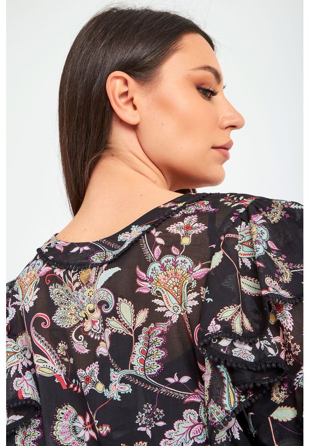 TwinSet - BLUZKA TWINSET. Długość: długie. Wzór: kolorowy