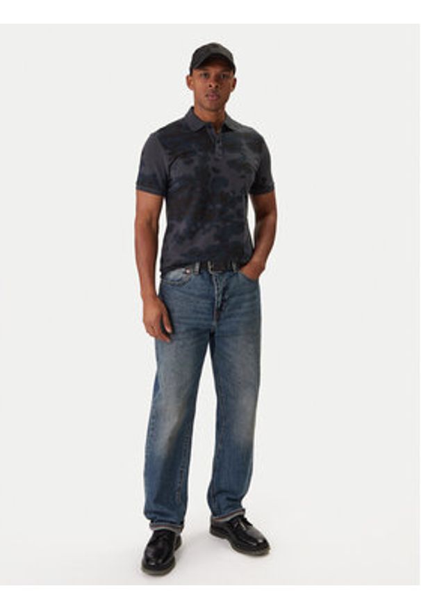 G-Star RAW - G-Star Raw Polo Dunda D27035-C335 Granatowy Slim Fit. Typ kołnierza: polo. Kolor: niebieski. Materiał: bawełna