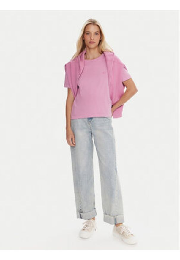 Quiksilver T-Shirt Essential EQWZT03196 Fioletowy Regular Fit. Kolor: fioletowy. Materiał: bawełna