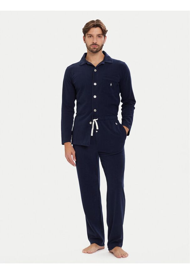 Polo Ralph Lauren Piżama 714P01952002 Granatowy Regular Fit. Kolor: niebieski. Materiał: syntetyk