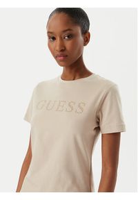 Guess T-Shirt V6RI20 J1314 Beżowy Regular Fit. Kolor: beżowy. Materiał: bawełna #2