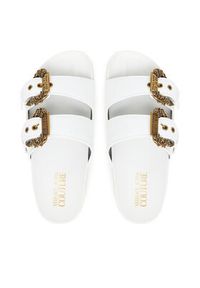 Versace Jeans Couture Klapki 78VA3SM1 Biały. Kolor: biały. Materiał: skóra #6