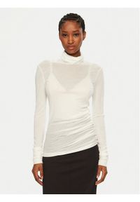 MAX&Co. Golf 2516941041200 Biały Regular Fit. Typ kołnierza: golf. Kolor: biały. Materiał: lyocell #1