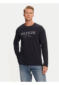 TOMMY HILFIGER - Tommy Hilfiger Longsleeve MW0MW36502 Granatowy Regular Fit. Kolor: niebieski. Materiał: bawełna. Długość rękawa: długi rękaw