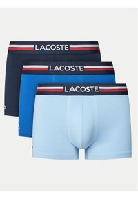 Lacoste Komplet 3 par bokserek 5H2390 Niebieski. Kolor: niebieski. Materiał: bawełna