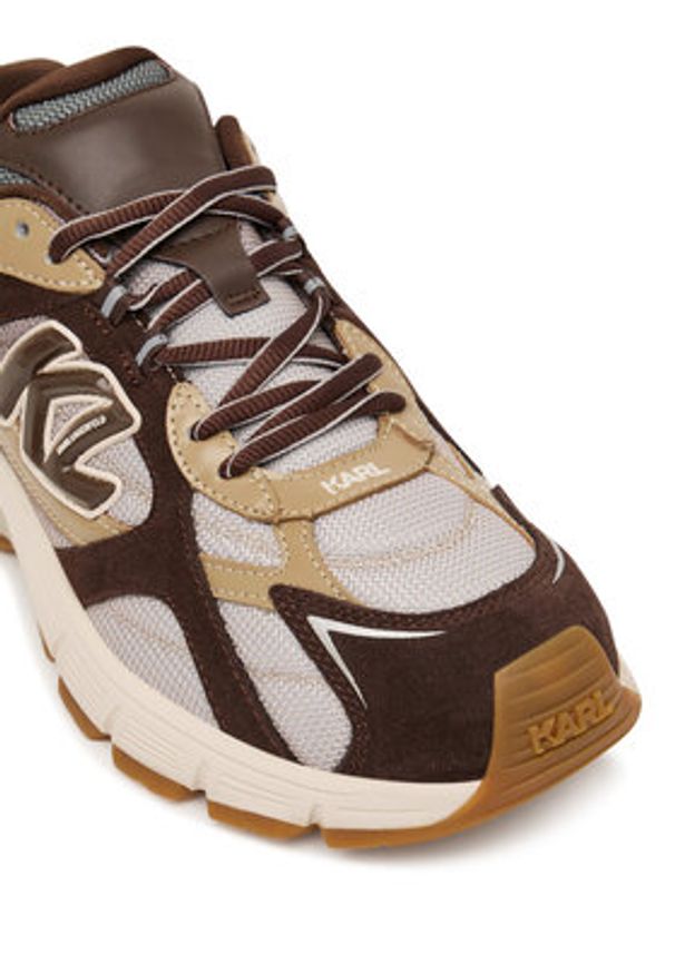 Karl Lagerfeld - KARL LAGERFELD Sneakersy Orion KL55521C Brązowy. Kolor: brązowy. Materiał: skóra