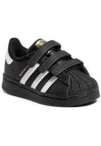 Adidas - Buty adidas - Superstar Cf I EF4843 Cblack/Ftwwht/Cblack. Zapięcie: rzepy. Kolor: czarny. Materiał: skóra. Szerokość cholewki: normalna. Wzór: paski. Sezon: lato. Styl: klasyczny, młodzieżowy #1