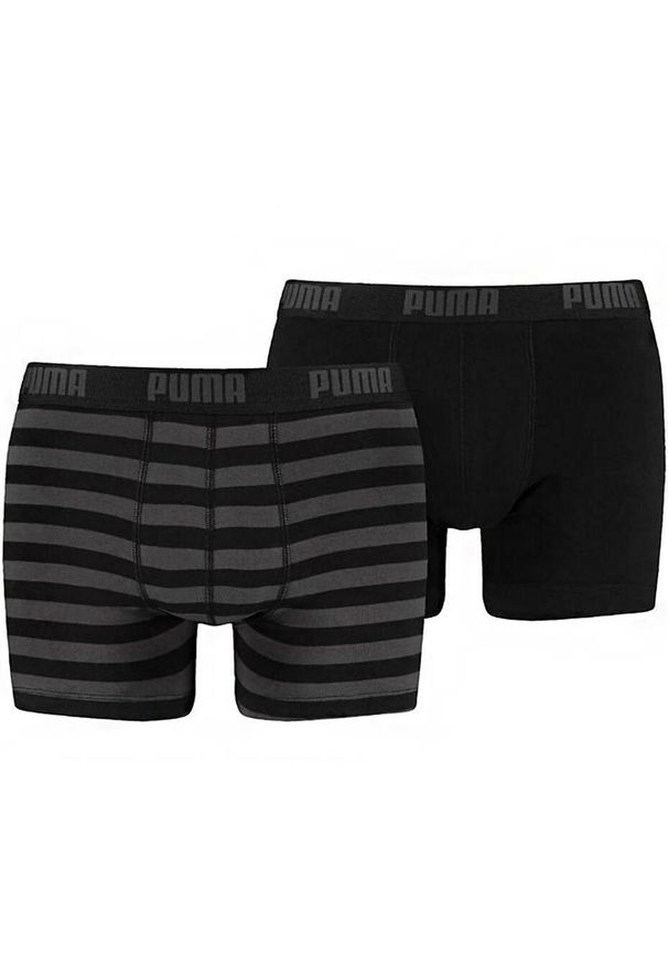 Bokserki treningowe męskie Puma Stripe 2 pack. Kolor: czarny