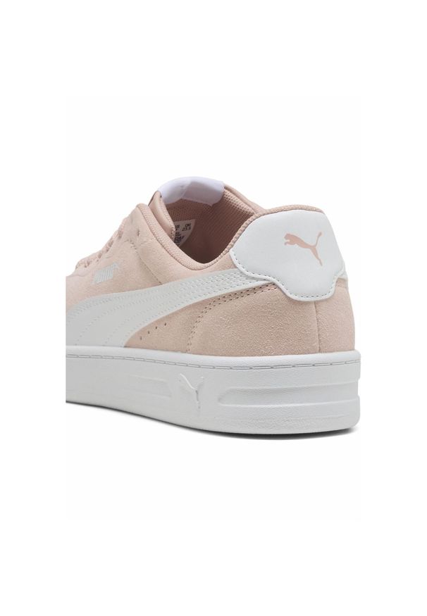 Puma - Damskie sneakersy Court Lally z zamszu PUMA Rose Quartz White Pink. Okazja: na spotkanie biznesowe, na randkę. Kolor: biały, wielokolorowy, różowy. Materiał: zamsz