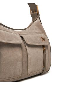 Pinko - PINKO Torebka Cargo Bag Maxi PE 25 PLTT 104507 A29N Szary. Kolor: szary. Materiał: skórzane, zamszowe