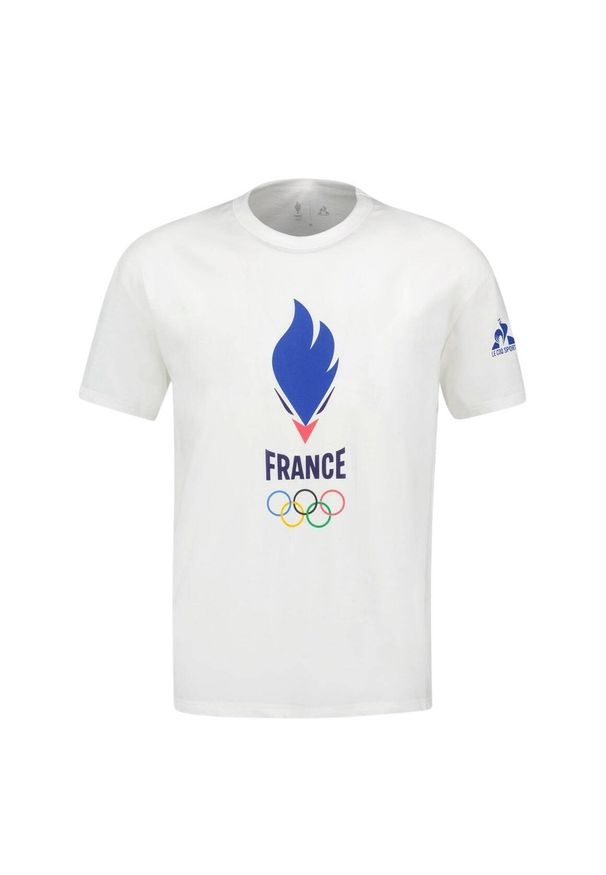Koszulka Le Coq Sportif Paris 2024 N° 5. Kolor: biały. Materiał: bawełna. Wzór: aplikacja. Sport: piłka ręczna