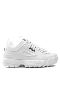Fila Sneakersy Disruptor Teens FFT0029.10004 Biały. Kolor: biały. Materiał: skóra