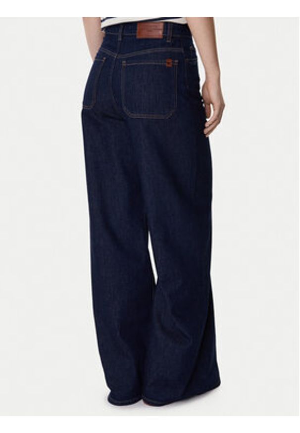 Weekend Max Mara Jeansy Vega 2615181041 Granatowy Wide Leg. Kolor: niebieski