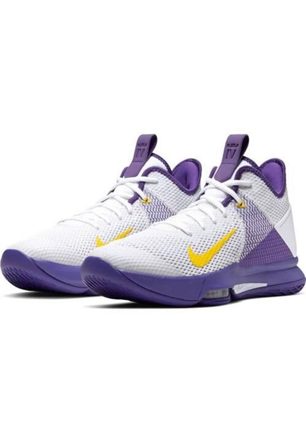 Buty koszykarskie męskie Nike Witness 4 Lebron James. Zapięcie: sznurówki. Kolor: fioletowy, wielokolorowy. Materiał: materiał. Szerokość cholewki: normalna. Sport: koszykówka